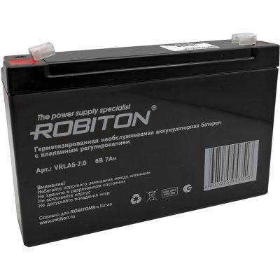 Аккумулятор 6V 7.0Ah ROBITON VRLA6-7.0
