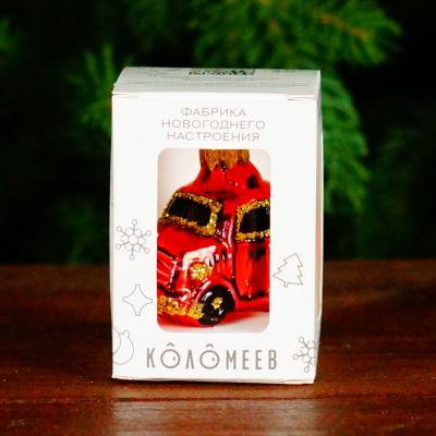 Игрушка ёлочная, 1шт. 6см. Автомобиль ЗАЗ, красный