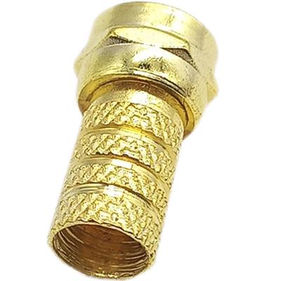 Штекер F под RG6U, позолоченный