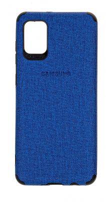 Чехол-накладка Galaxy A20 A205/A30 A305/M10s, TPU рез+текстиль, синий 