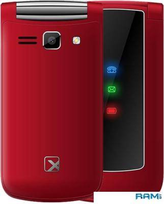 Мобильный телефон teXet TM-317 раскладушка, красный
