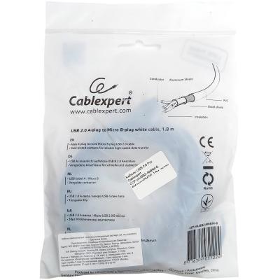 Кабель USB - micro USB, 1,8м, Pro Cablexpert CCP-mUSB2-AMBM-6, экран