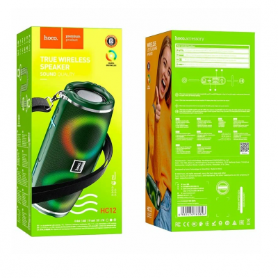 Активная колонка HOCO HC12 (FM/USB/microSD/BT/TWS), зеленый