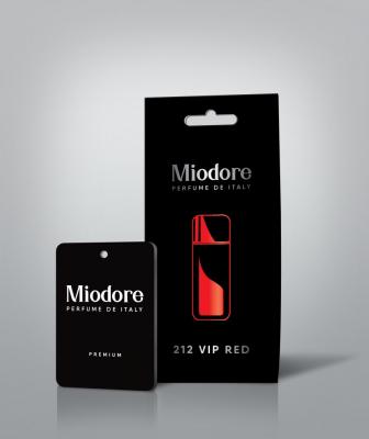 Ароматизатор картонный MIODORE 212 VIP RED (по мотивам 212 VIP BLACK RED (Carolina Herrera))