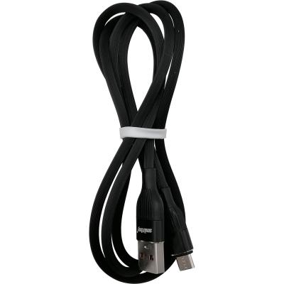 Кабель USB - micro USB, 1,0м, SmartBuy S72, 2.4A, силикон, черный (iK-12-S72b)