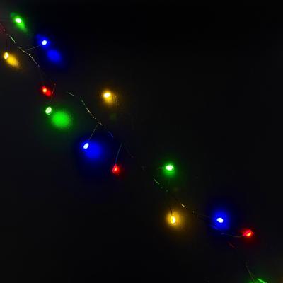 Гирлянда провол. 50м, 1500LED РОСА / МИШУРА RGB LX-628 пульт IP44+