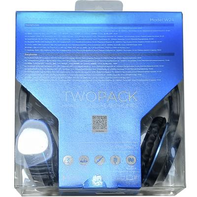 Наушники-гарнитура HOCO W24 Enlighten, накладные+вакуумные, синий