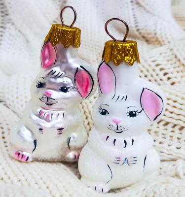 Игрушка ёлочная, 1шт. 7,5см. Малыш крольчонок 1 /АУ-370/1