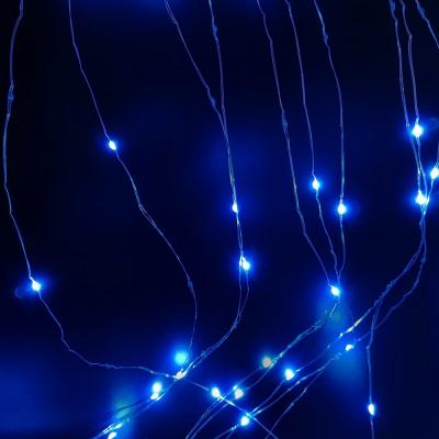 Гирлянда дождь проволочная, 2,5м/2,0м, LED, син. HL-25