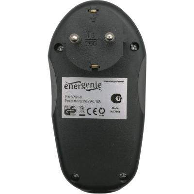 Фильтр-розетка Energenie SPG1-U 16A с 2 USB, черная, защита USB, шторки***