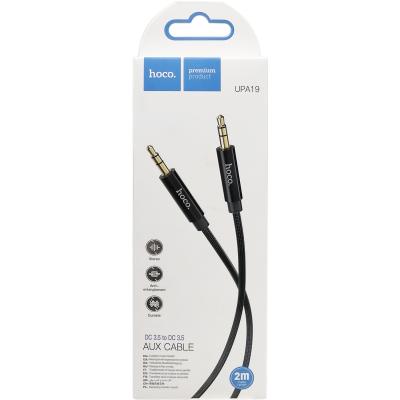 Jack 3,5mm - Jack 3,5mm 2,0м stereo HOCO UPA19 Series, черный
