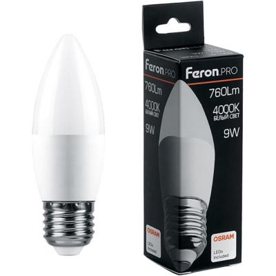 LED лампа C37/09W/4000/E27, Feron.PRO /38063/***