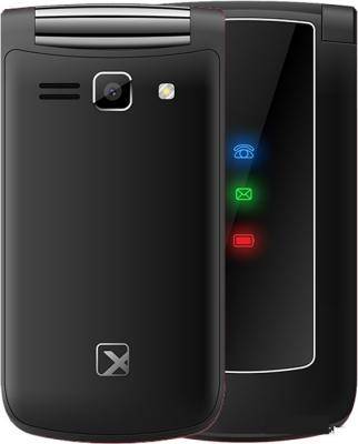 Мобильный телефон teXet TM-317 раскладушка, черный