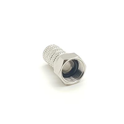Штекер F под RG6U, рез.уплотнитель, цинк