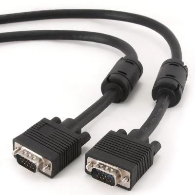 Шнур VGA(M)-VGA(M) 10м Premium Cablexpert CC-PPVGA-10M-B, тройной экран, черный
