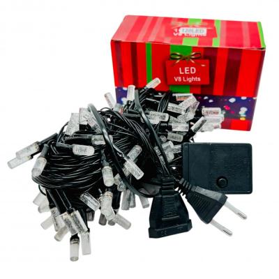 Гирлянда нитевая, 15м, 120LED, 8mm, цилиндр, RGB. LX-487