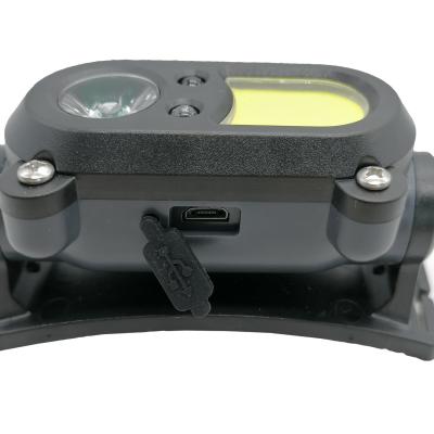 Фонарь налобный Bailong KX-208, XPE+COB, 6 режимов, датчик движения, 1200 мАч, кабель microUSB 