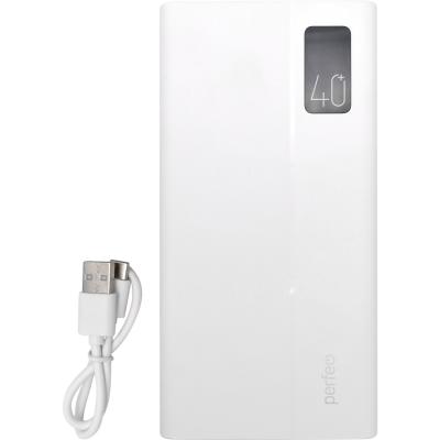 Портативный аккумулятор 40000 мАч, Perfeo MOUNTAINS, PD+QC3.0, 4USB, белый***