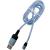 Кабель USB - Micro USB, 1,0м, HOCO U90 Ingenious streamer, LED, магнит, синий