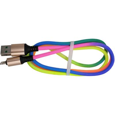 Кабель USB - Lightning 8pin, 1,0м, Smartbuy, в ткан. оплетке Acid, <2A, градиент (iK-512ARbox p-y***