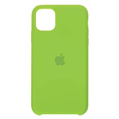 Чехол-накладка iPhone 11, TPU Soft touch, лого, неоновый зеленый /BL/