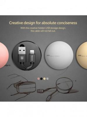 Кабель USB - Lightning 8pin, 0,9м, Baseus Era Telescopic, серебро