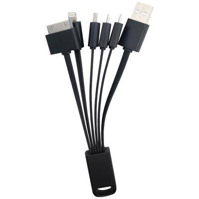Кабель 4 в 1 USB - Lightning+ 30pin+micro USB+mini USB, 0,15см, Robiton P9