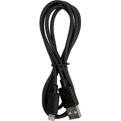 Кабель USB - Lightning 8pin, 1,0м, HOCO X88 Gratified, ПВХ, 2.4А, черный
