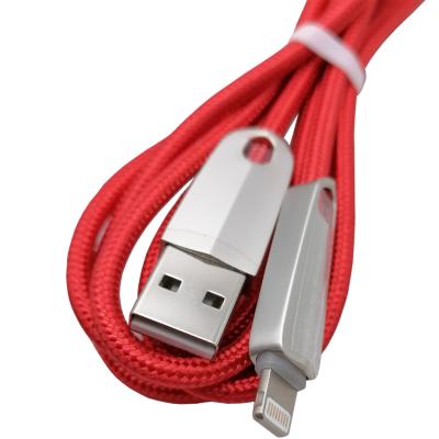 Кабель USB - Lightning 8pin, 1,2м, HOCO U35 Space shuttle, LED, красный