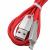Кабель USB - Lightning 8pin, 1,2м, HOCO U35 Space shuttle, LED, красный