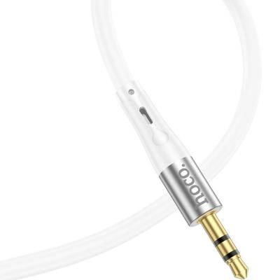 Jack 3,5mm - TYPE-C 1,0м, HOCO UPA22, силикон, белый