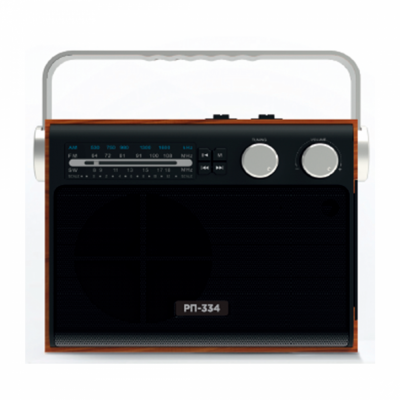 Радио БЗРП РП-334, УКВ 87-108МГц, СВ, КВ, акб, R20*4, AUX, USB, microSD, bluetooth♦