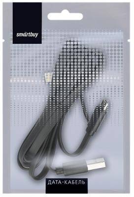 Кабель 2 в 1 USB - Lightning 8pin+micro USB, 1,2м, Smartbuy, черный (iK-212 black)