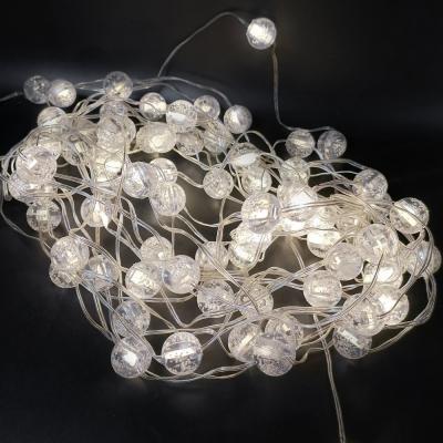 Гирлянда нитевая, 10м, 80LED, прозр/Шары т.бел. П.П. LX-376