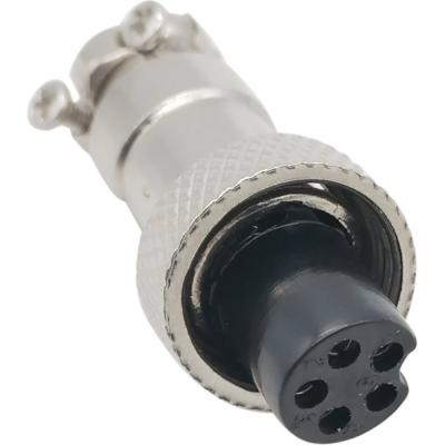 MIC12 (GX12) гнездо 5pin, на кабель (5А, 125В)
