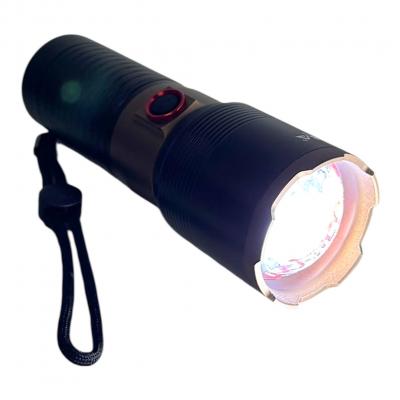 Фонарь ручной CB-X53-TG, Laser LED, ZOOM, функц. powerbank, встр. акб, Type-C БИТАЯ УПАКОВКА