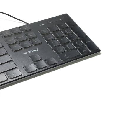 Клавиатура проводная Smartbuy ONE 240, черная, USB, с подсветкой, SBK-240U-K