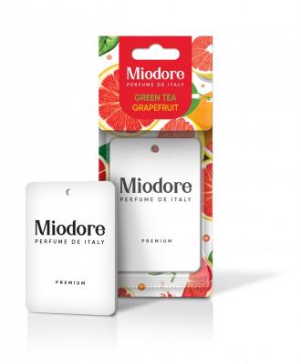 Ароматизатор картонный MIODORE (ЗЕЛЕНЫЙ ЧАЙ-ГРЕЙПФРУТ)