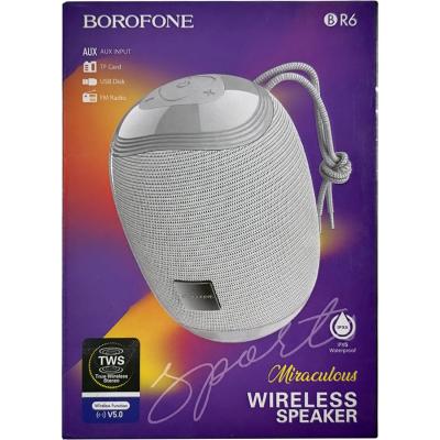 Активная колонка BOROFONE BR6 (FM/AUX/USB/microSD/BT/TWS), серый***