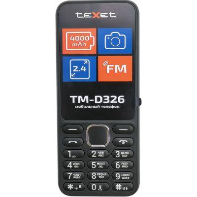 Мобильный телефон teXet TM-D326 черный