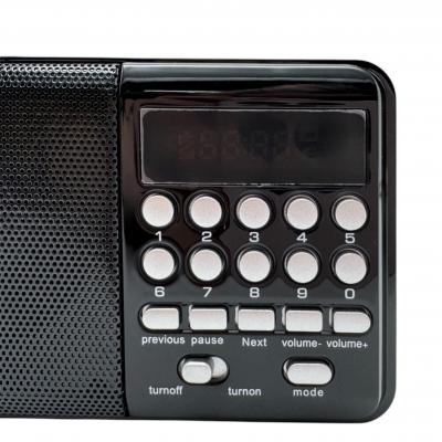Радио Perfeo PALM, FM 87.5-108МГц, питание USB или 18650, черный
