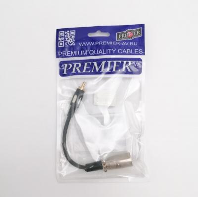 Переходник шт.XLR - шт.RCA кабель 0,3м, позолоченый