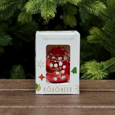 Игрушка ёлочная, 1шт. 7см. Чайник, красный /ФУ-161/4