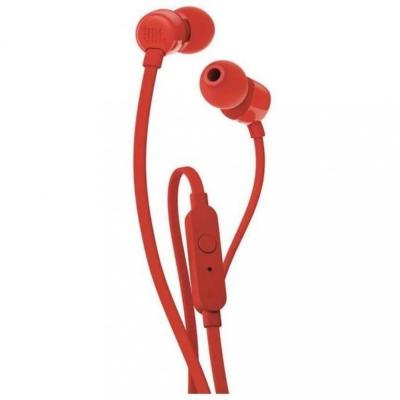 Наушники-гарнитура JBL T110 /ORIGINAL/, красный