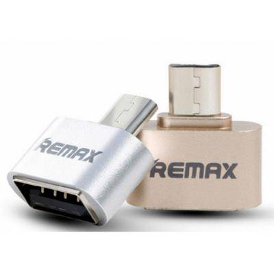 Переходник OTG Remax RA USB - microUSB, Gold