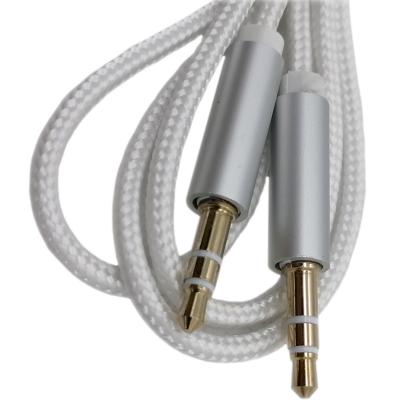 Jack 3,5mm - Jack 3,5mm 1,0м, ACV AC12-3511S, серый, нейлоновая оплётка