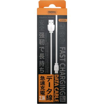 Кабель USB - micro USB, 1,0м, Remax RC-134m, белый