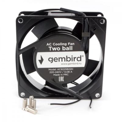Вентилятор осевой, AC 220V, 92*92*25мм, AC9225B22H, подшипник, 2pin, провод 30см