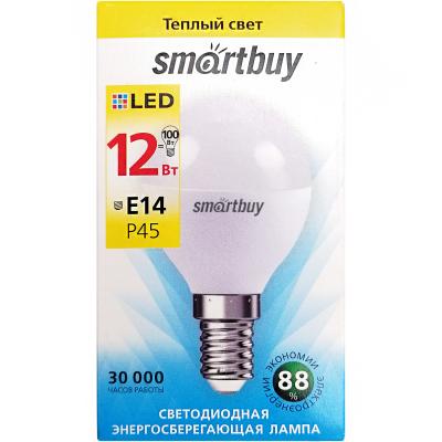 LED лампа P45/12W/3000/E14, Smartbuy