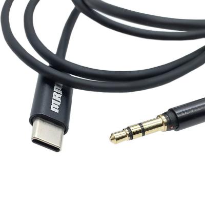 Jack 3,5mm - TYPE-C 1,0м, CQ002, черный
